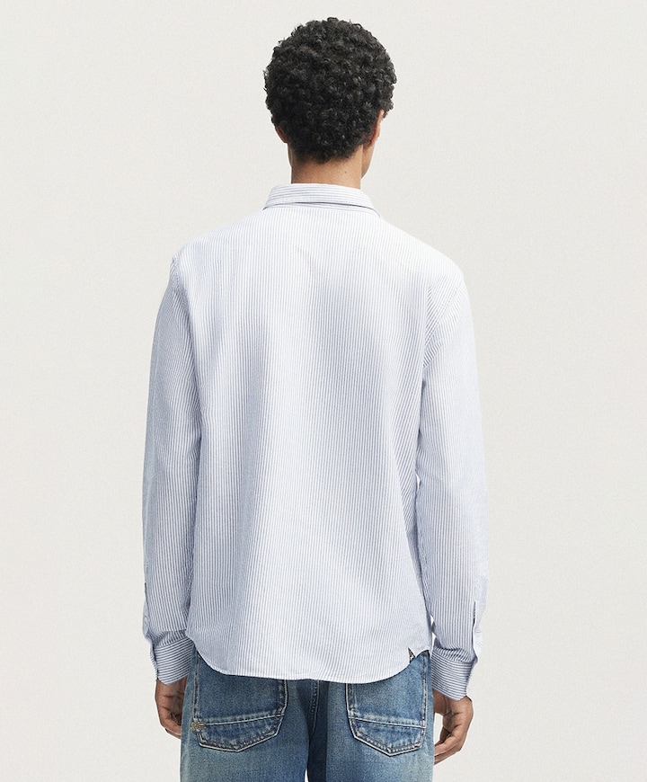 Heren overshirt blauw