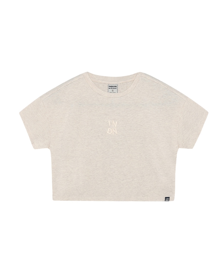Meisjes t-shirt beige