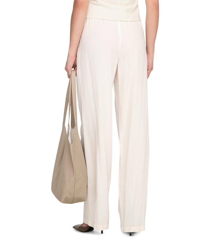 ONLGOA MW LINEN BL PULL-UP PANT CC dames broek ecru