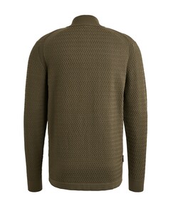 Heren trui met rits groen