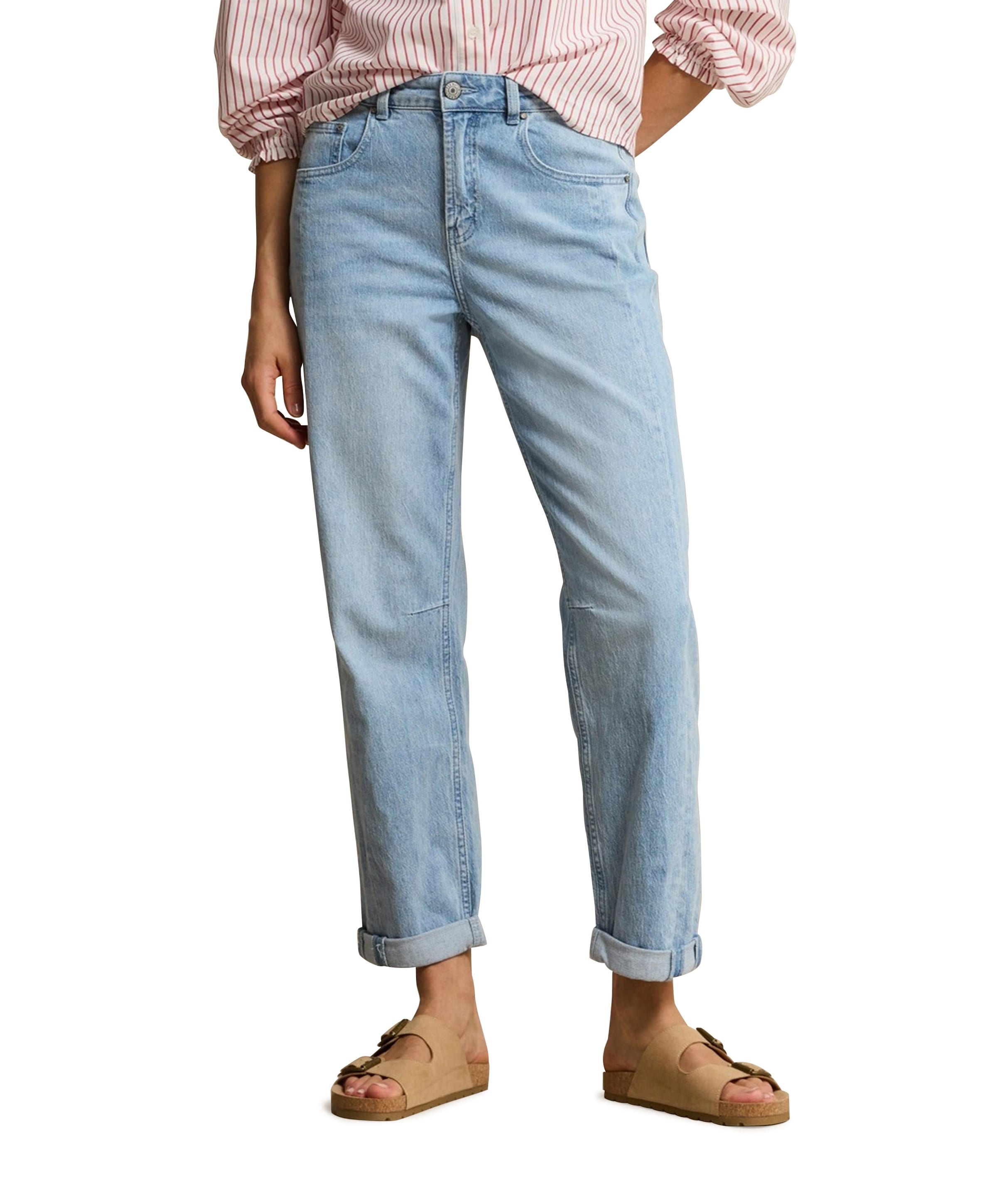 Caitlina Sidepatch dames jeans blauw