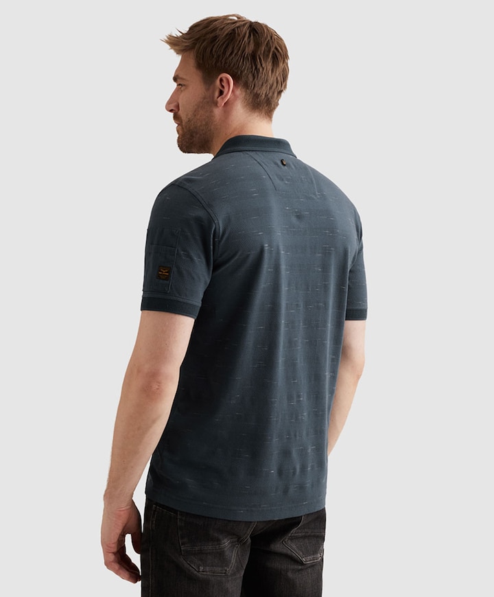 Heren polo blauw