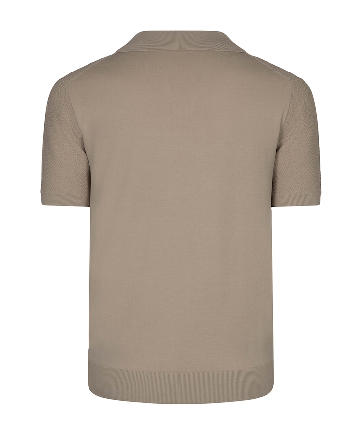 Heren polo beige