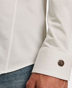 Heren overhemd lange mouw ecru