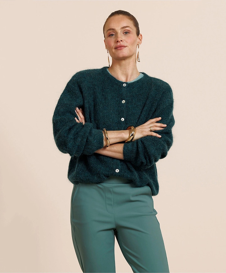 Dames vest groen