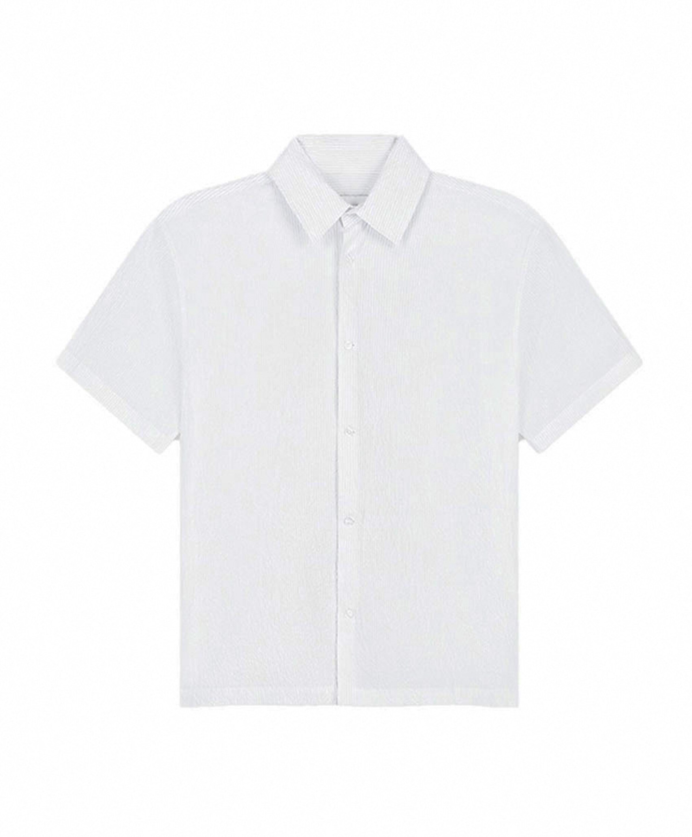 Heren overhemd korte mouw wit