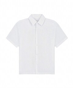 Heren overhemd korte mouw wit