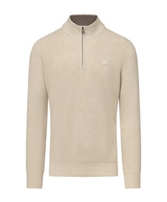 Heren trui met rits beige