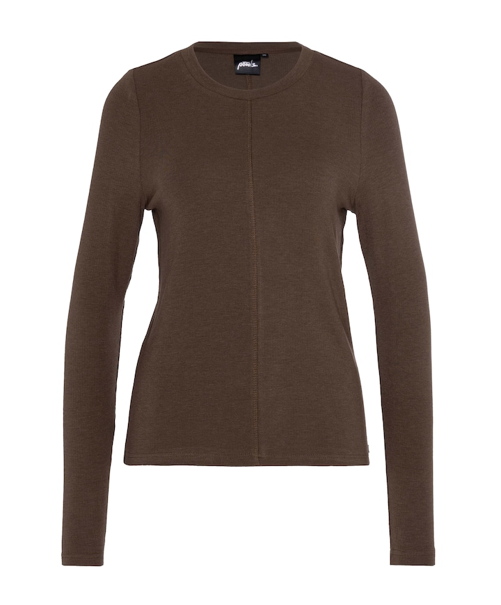 Dames longsleeve bruin