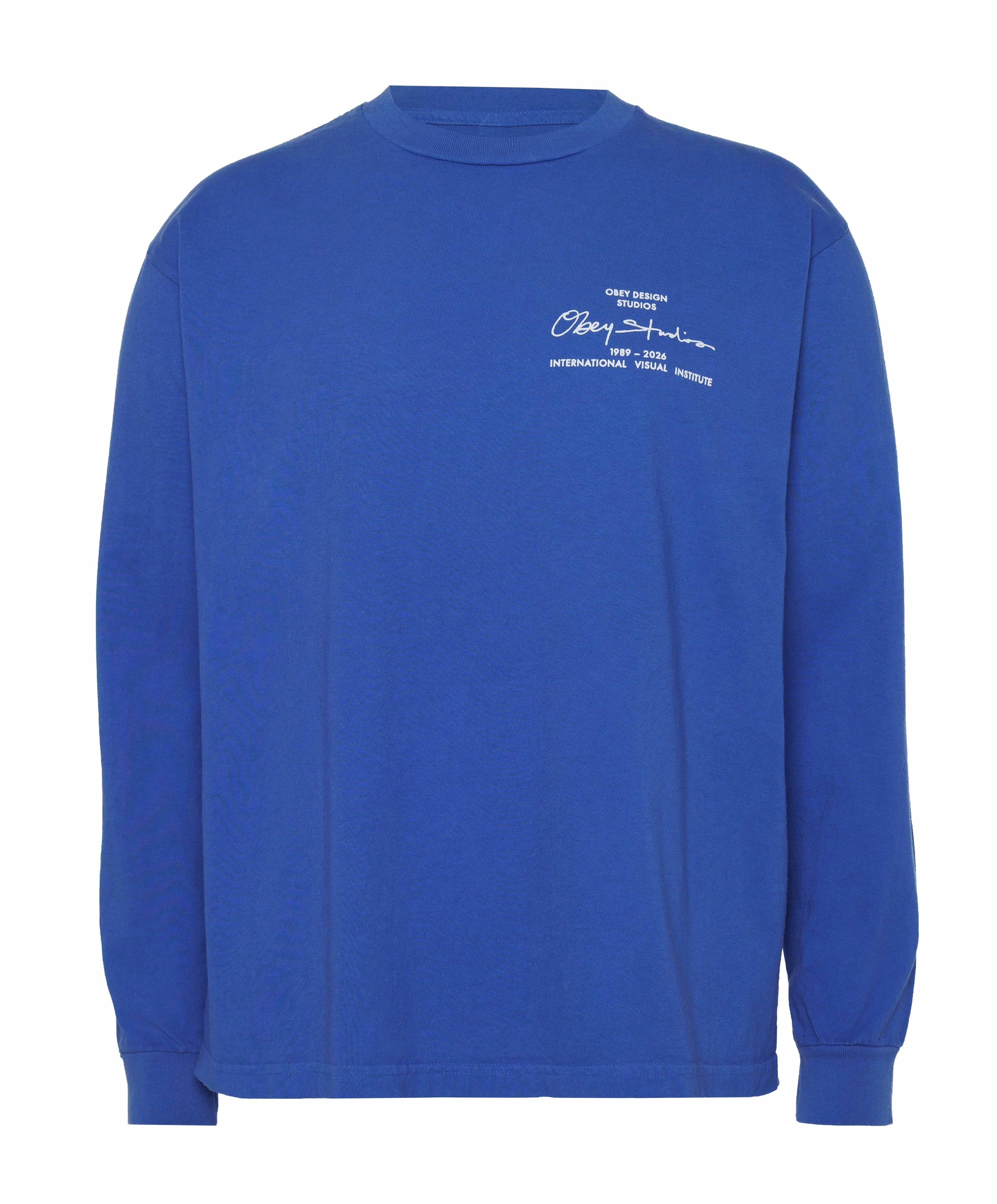 Heren longsleeve blauw