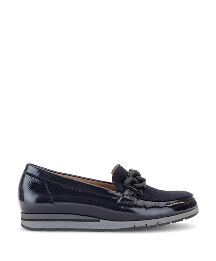 dames instappers blauw