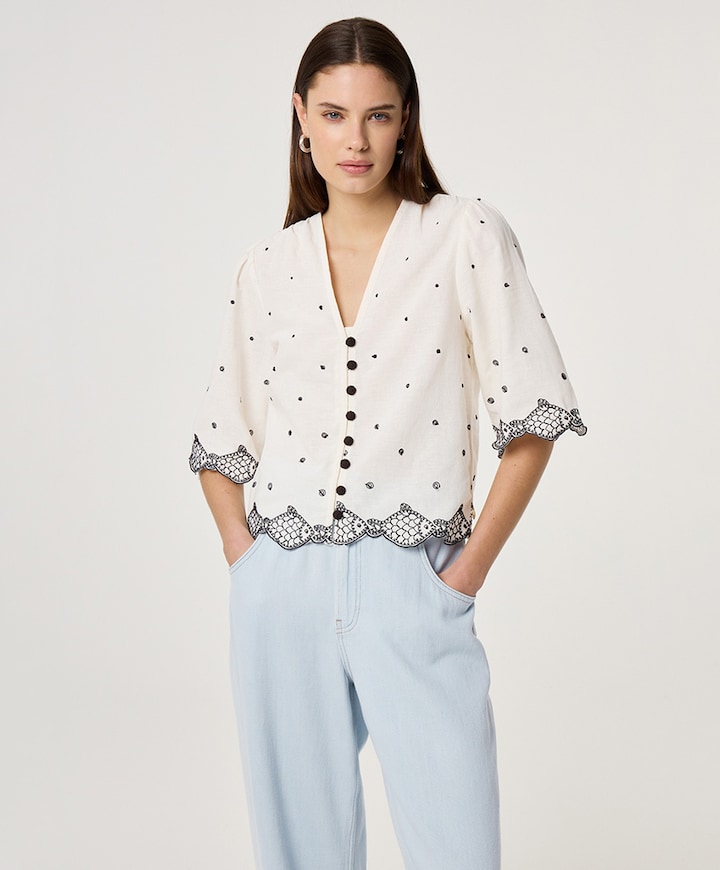 Dames blouse wit