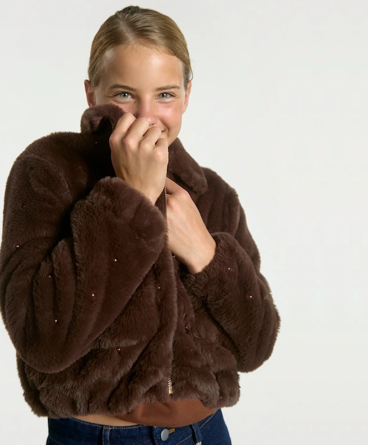 Meisjes jas bruin