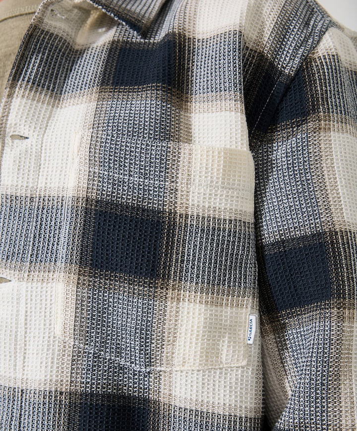 Heren overshirt blauw