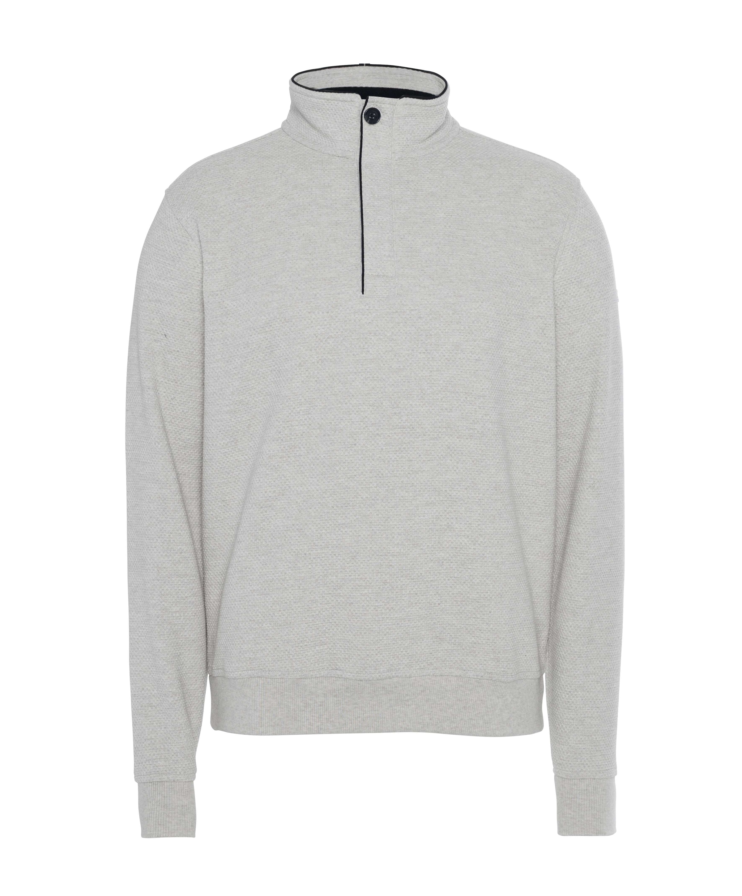 Heren trui met rits ecru