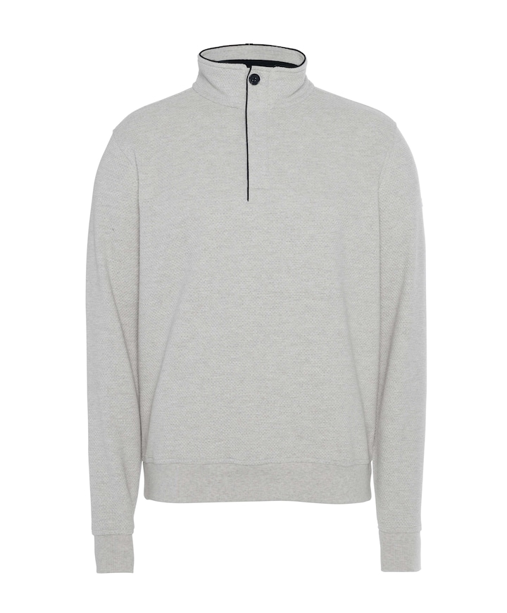 Heren trui met rits ecru