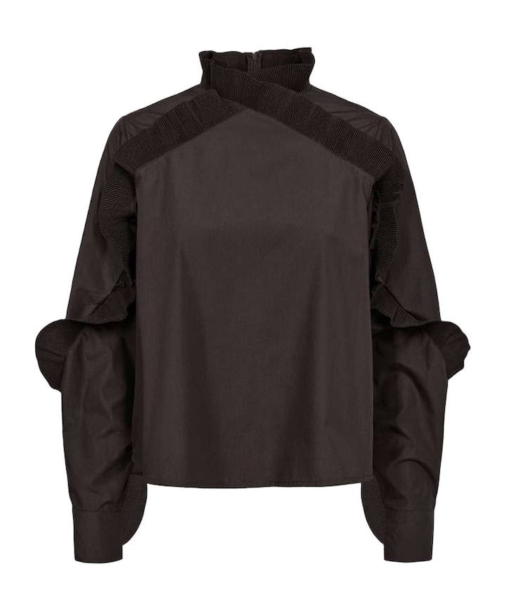 Dames blouse bruin