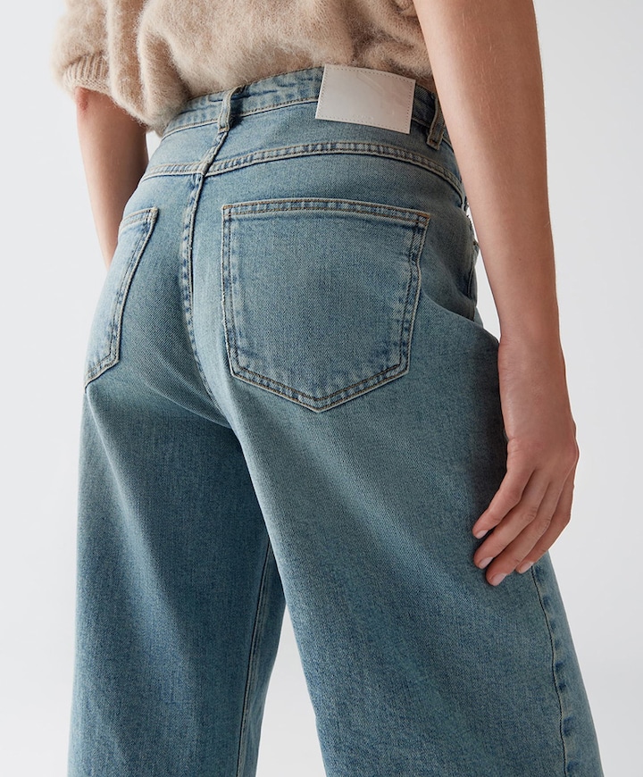 Minah palazzo urban dames jeans blauw