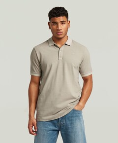Heren polo beige