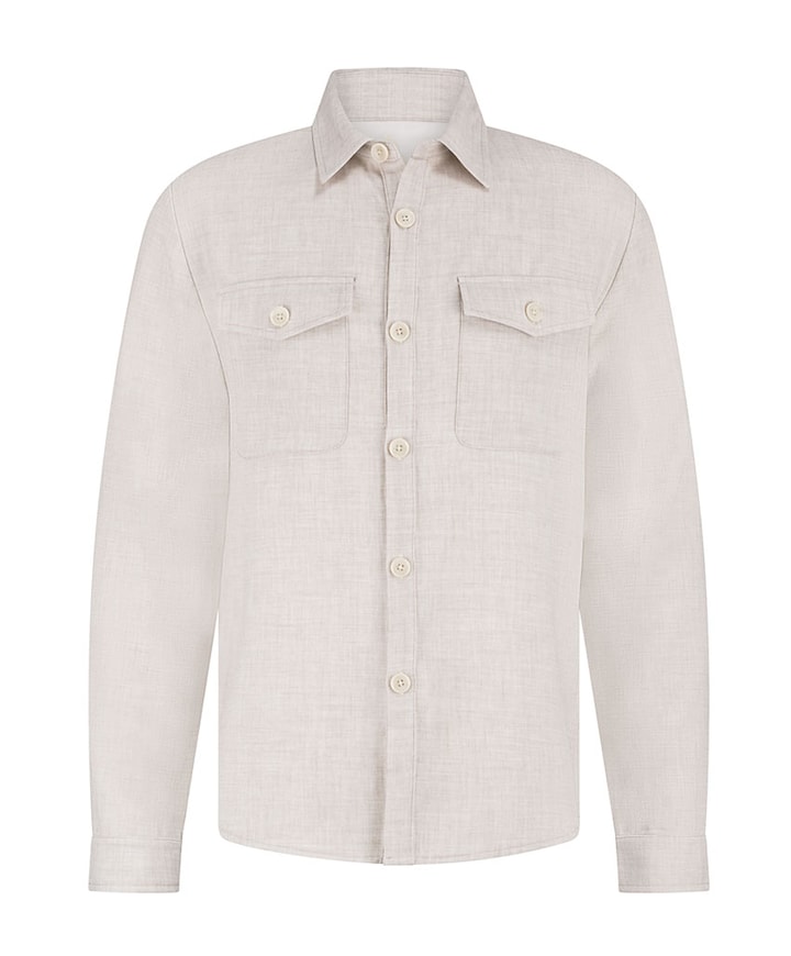 Heren overshirt beige