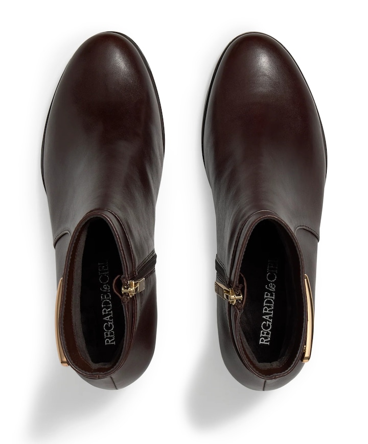 dames enkellaarzen bruin