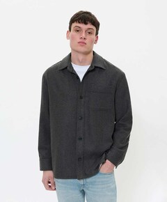 Heren overshirt grijs