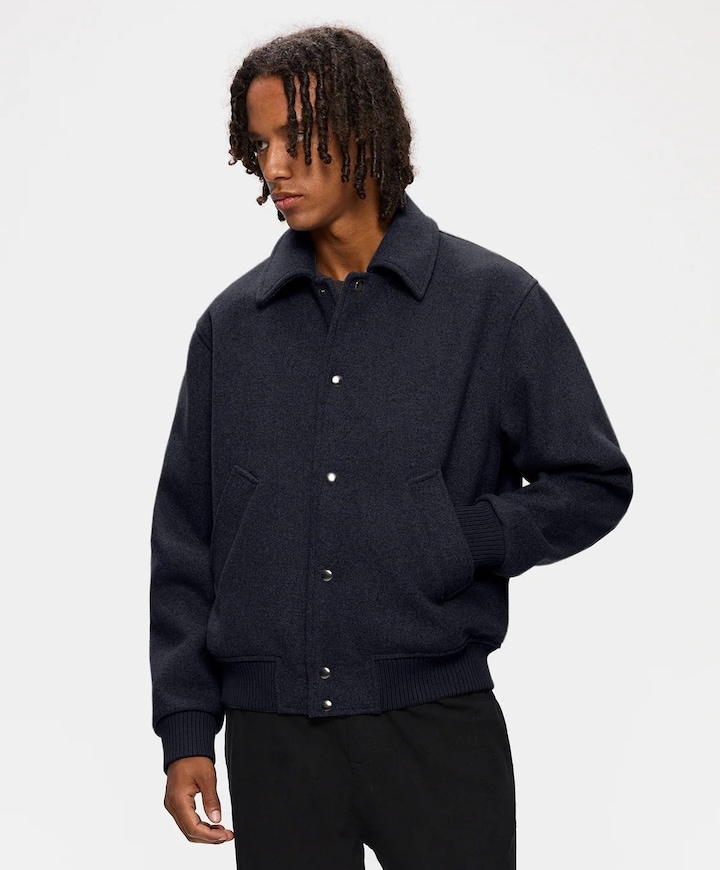 Heren jas blauw