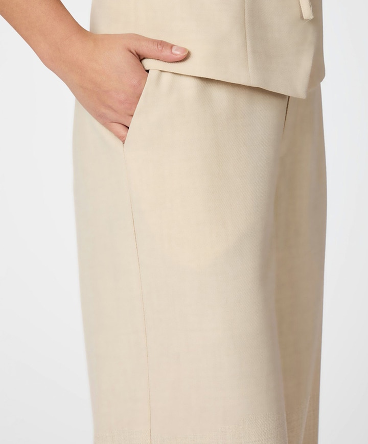 Emmett Melange dames broek beige