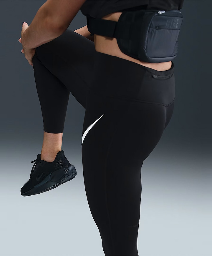 Nike Tempo Swoosh Run Women's High- dames tight zwart