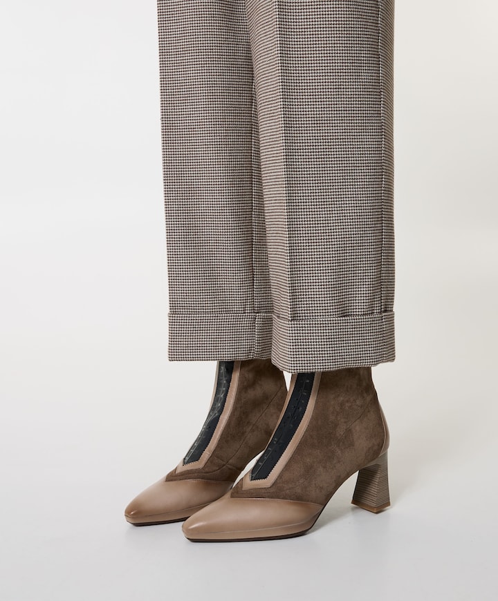 Atlanta dames enkellaarzen beige