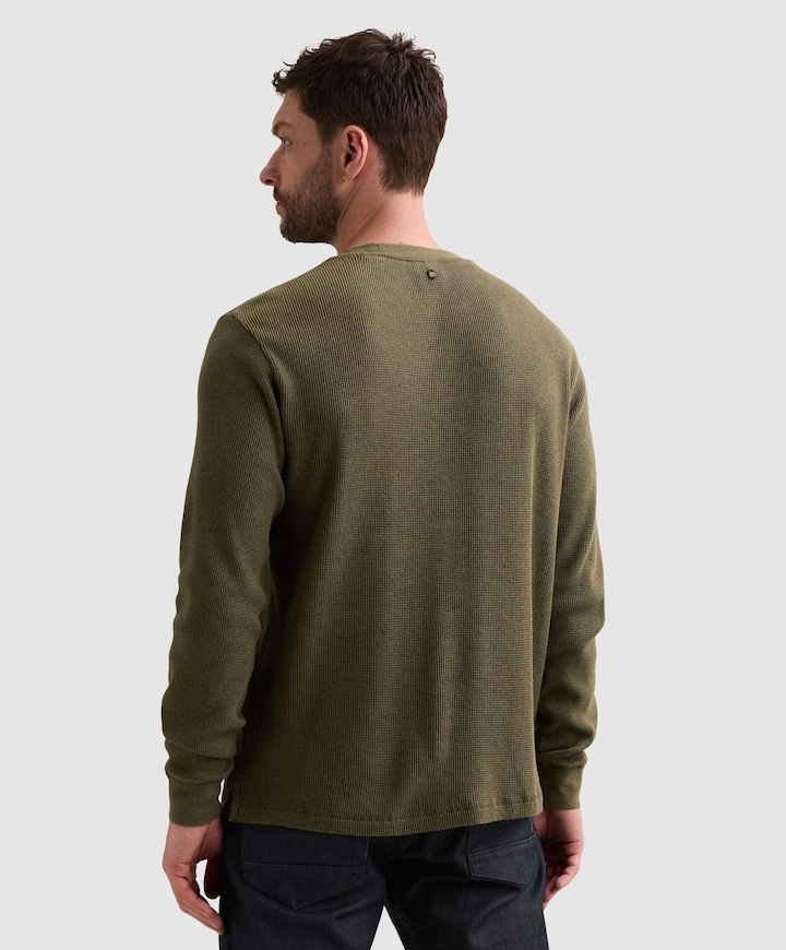Heren longsleeve groen