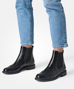 dames enkellaarzen zwart