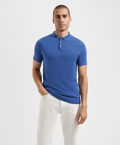 Heren polo blauw