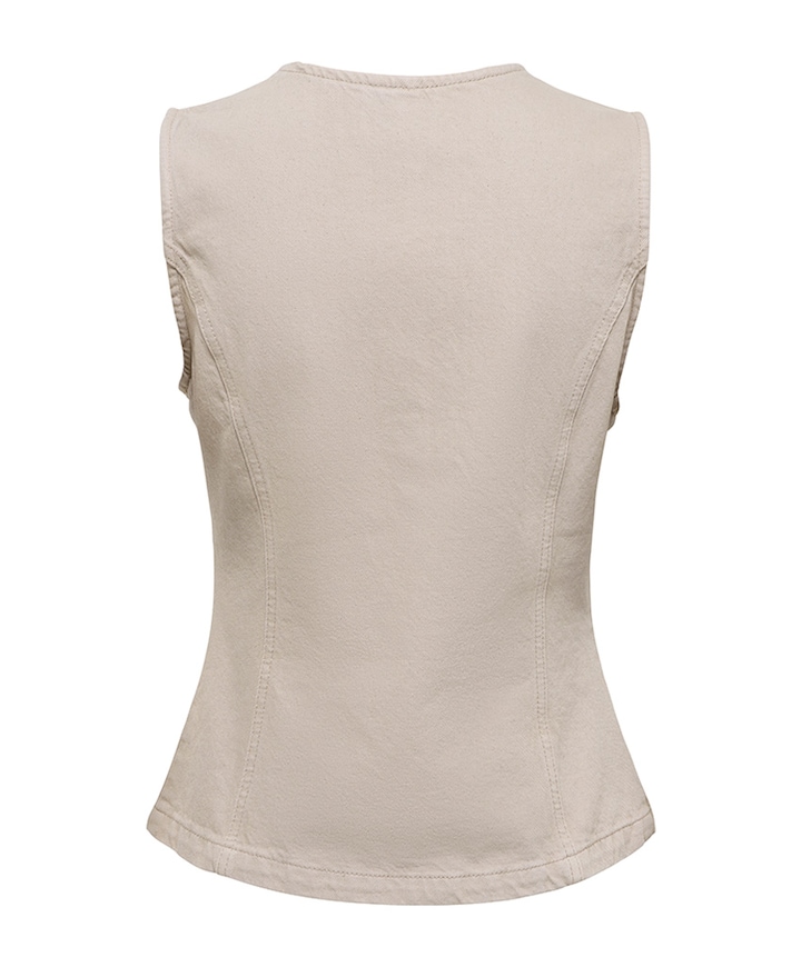 Dames gilet beige