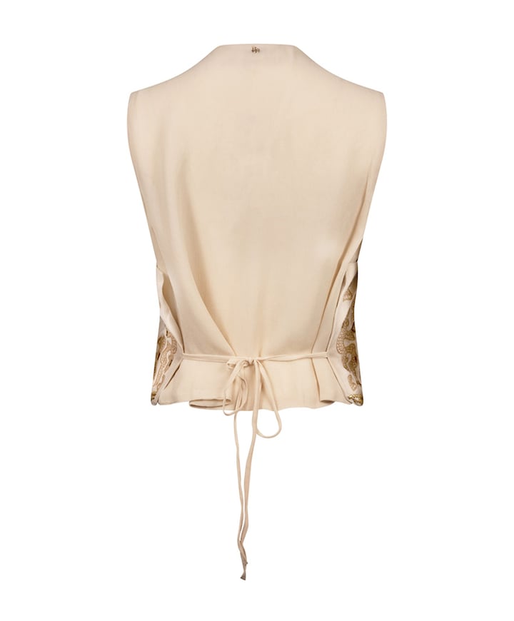 Dames gilet beige