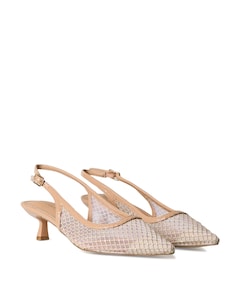 Zhou dames slingbacks beige
