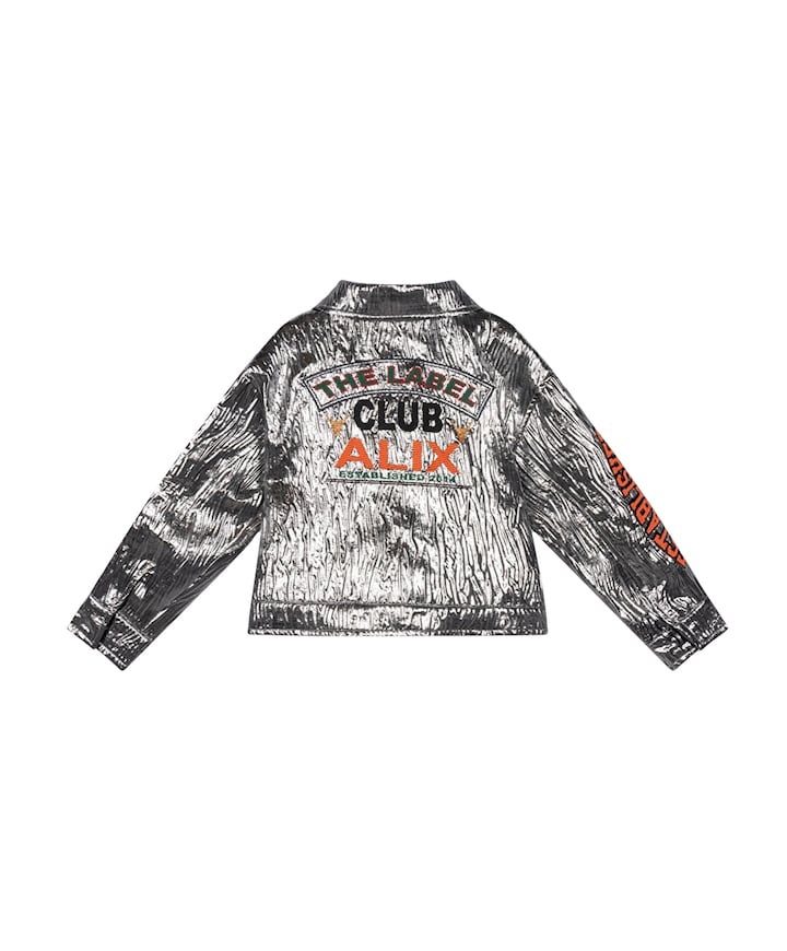 Meisjes blazer zilver