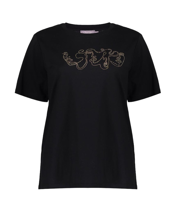 Dames t-shirt zwart