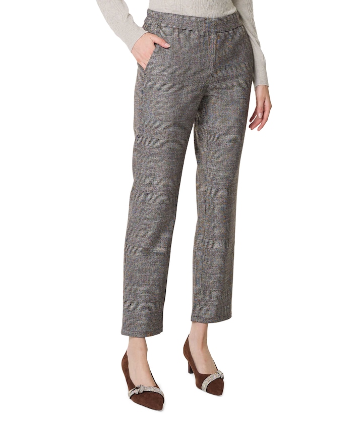 Wide leg dames broek bruin