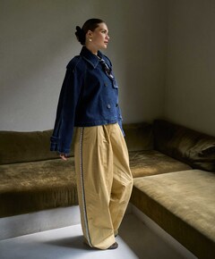 Iso rhinestone tape pantalon beige