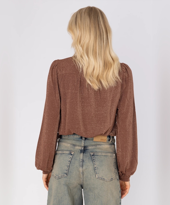 Dames blouse bruin