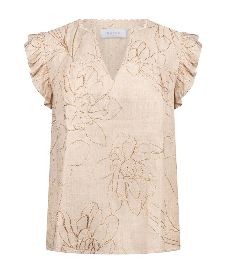 Dames top beige