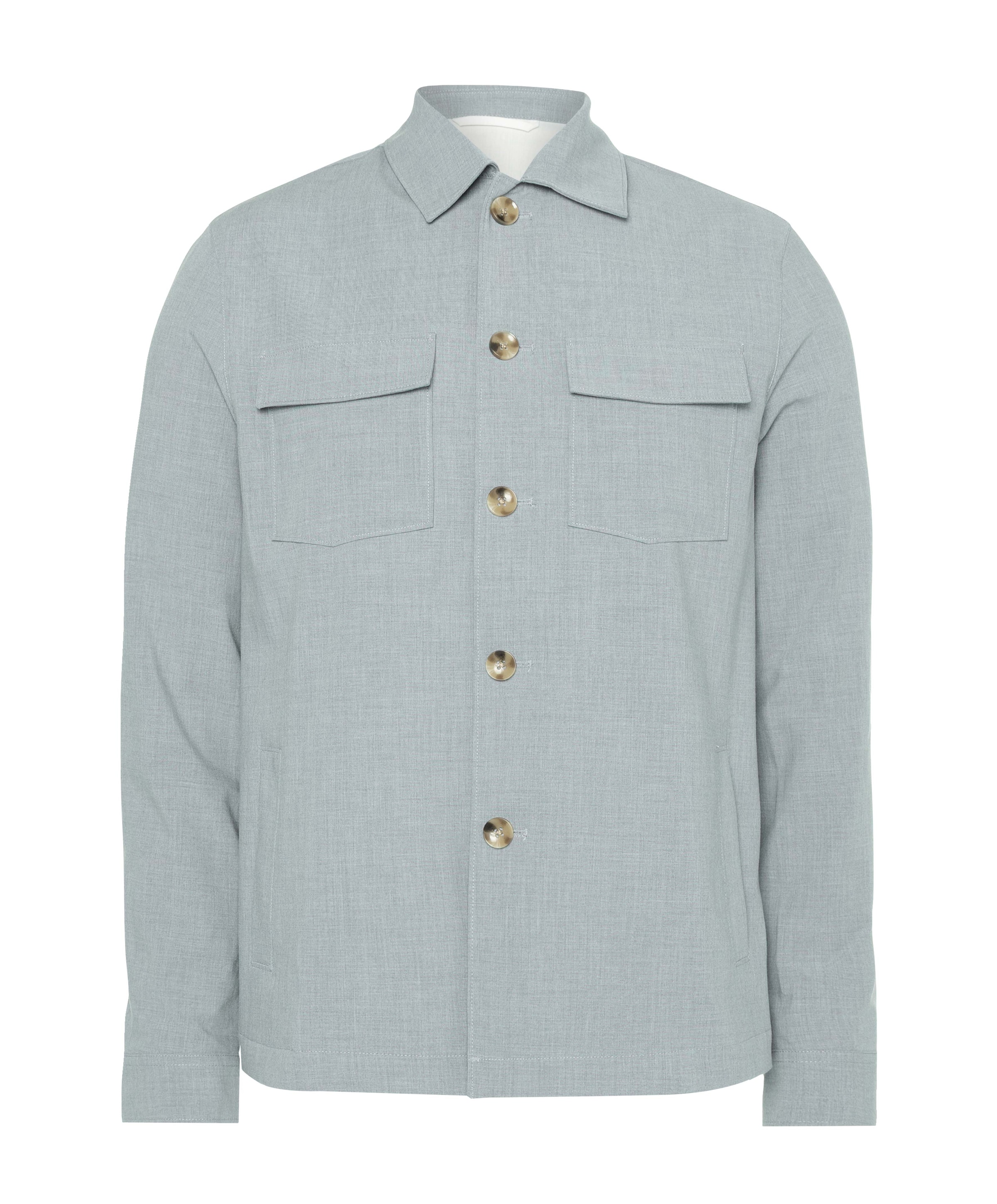 Heren overshirt grijs