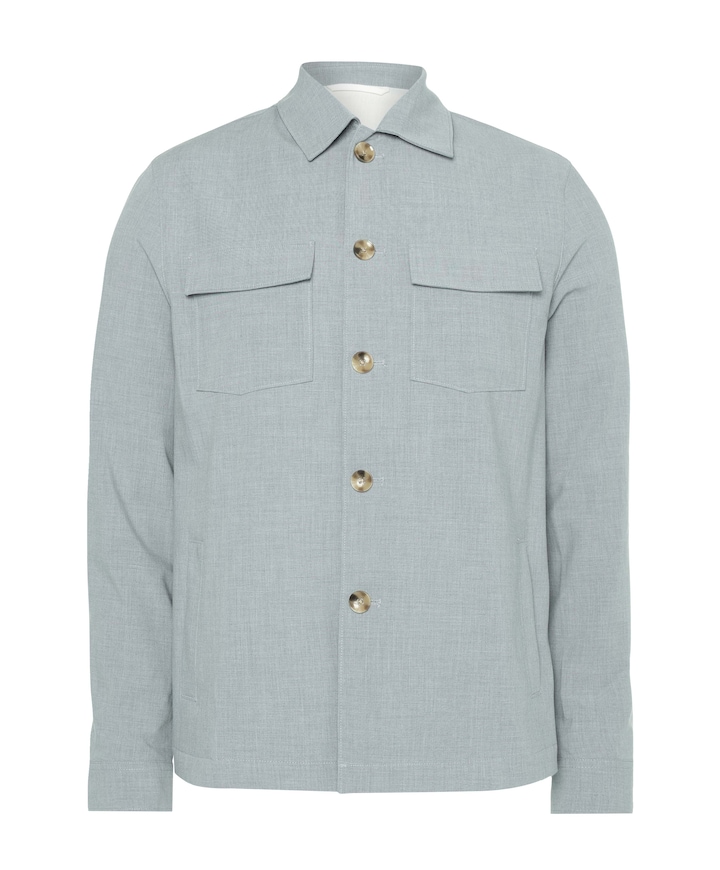Heren overshirt grijs