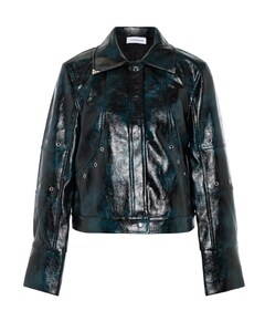 Dames leren jas groen