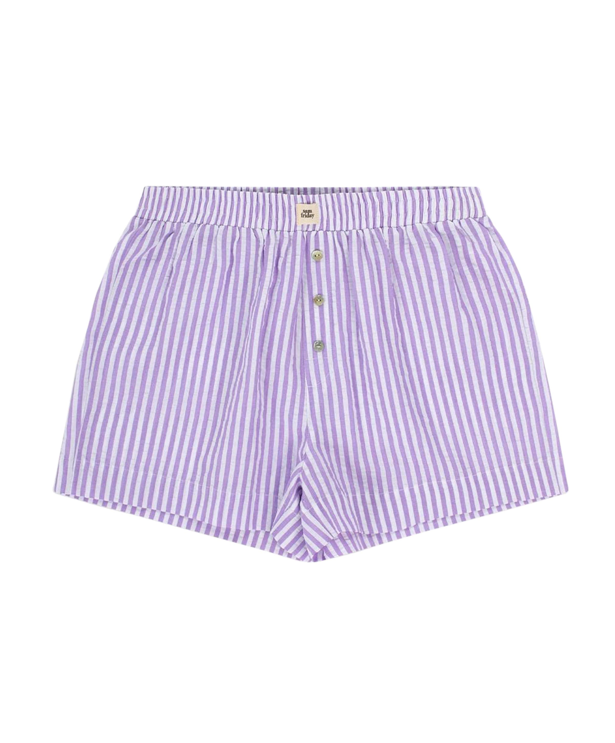 Dames pyjamashort paars