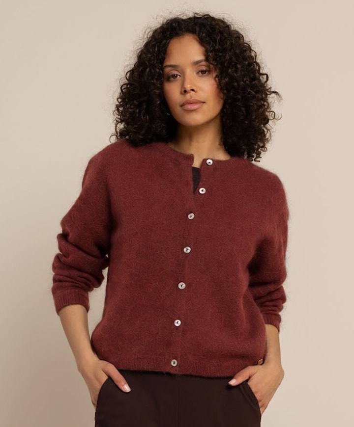 Dames vest bruin