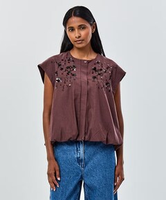 Dames gilet bruin