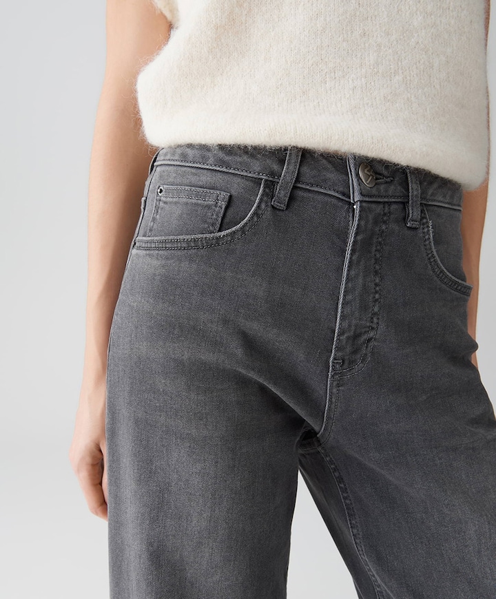 Minah palazzo dames jeans grijs