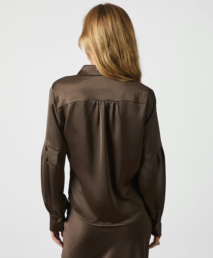 Dames blouse bruin